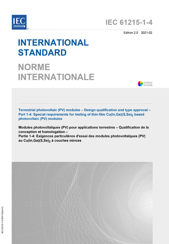 Cover IEC 61215-1-4:2021